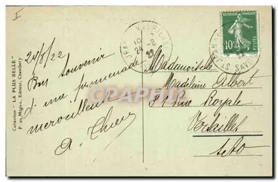 Massif du Mont Blanc — Séracs du Géant et les Aiguilles Rouges — F. de Migreu, wydawca — Rewers