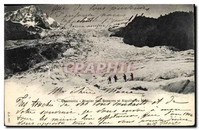 Chamonix - Glacier des Bossons i Aiguille du Midi — wydanie J. J. 897