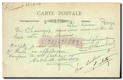 Massif du Mont-Blanc — Chamonix i Brévent — wydawca nieodczytalny — Rewers