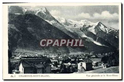 Chamonix-Mont-Blanc — Ogólny widok i Mont-Blanc — C.A.P. — 44, nr 44, Paryż (157)