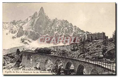Aiguille du Dru i Kolej Montenvers — Chamonix — Jullian frères, Genewa, nr 8533