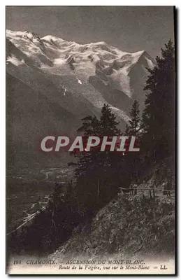 Chamonix — Wspinaczka na Mont-Blanc — Trasa Flégère, widok na Mont-Blanc — LL