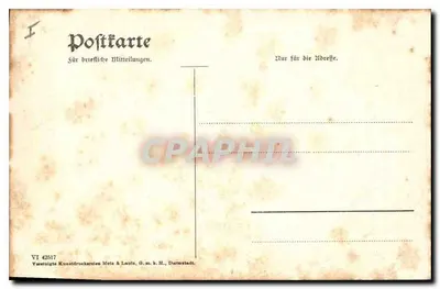 Straßburg i. E. — Gotterinnerung am Universitätsplatz — wydawca: Vervielfältigte Kunstdruckerei Mets & Lauts, G.m.b.H., Darmstadt — Rewers