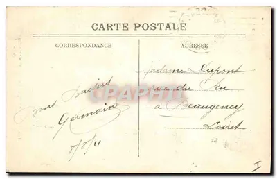 Bordeaux — La rue Vital-Carids y las flechas de la Catedral — D. D. — Reverso