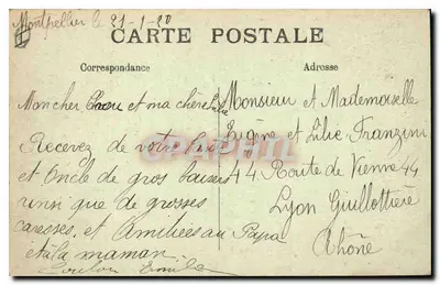Montpellier — Arc de Triomphe i Kościół św. Anny — Wyd. Colin Frères — Rewers