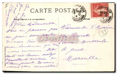 Bordeaux — Catedral de San Andrés : Puerta Real — C. B. n° 94 — Reverso