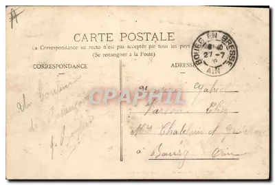 Besançon - Plac St-Jean i ruiny rzymskie — wydawca nieznany, nr serii 715 — Rewers
