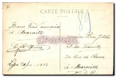 LYON. — Park Tête-d'Or — Kąt jeziora — S. FARGES, WYDAWCA — LYON — Rewers