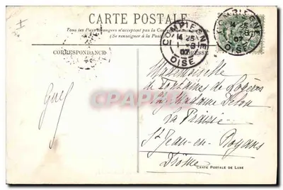 Compiègne — Zamek — Front budynku z boku Parku — LL. — n°70 — Rewers