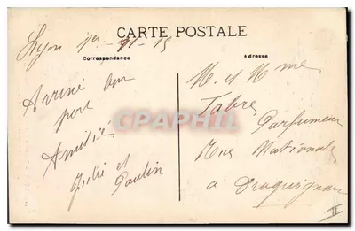 LYON — Place des Terreaux, Fontaine Bartholdi et l'Hôtel de Ville — E. R. n°299 — Achterkant