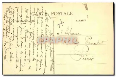 Besançon-les-Bains — O Doubs em Port-Douvor — Cliché Ch. Lefebvre — Verso