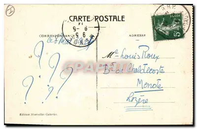 Montpellier — Plac Gare Palavas — Wydawnictwo Nowe Galerie, nr 6 — Rewers