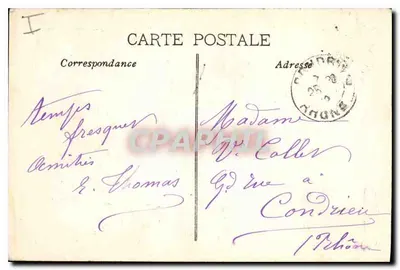 Marselha — Igreja dos Reformados Saint-Paul — Bilhete postal antigo n°54 — Verso