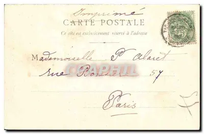 Tarascon - Katedra Ste-Marthe — widok wejścia i dzwonnicy — B. F. Chalon-sur-Saône — Rewers