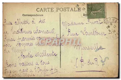 Tarascon — Zamek Króla Renego położony przy brzegu Rony — Col. LA — Rewers