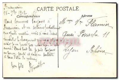 Tarascon — Zamek Króla René, położony na brzegach Rony, obecnie służy jako więzienie — Zbiór L.A. — Rewers