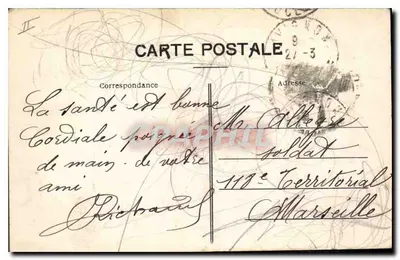 Avignon — Kaszern 58. pułku piechoty — Front główny — Wydawnictwo P. D. — Rewers