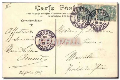 Avinion — Statua Crillon i Stare Pałacze Arcybiskupie, XVII wiek — Camaeue 72 — Rewers