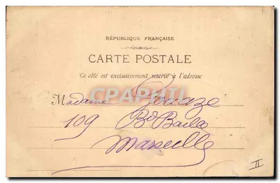 Avignon — Ogólny widok Mostu św. Bénézeta i Pałacu Papieskiego — Phototyp E. Lacour — Marsylia — Rewers