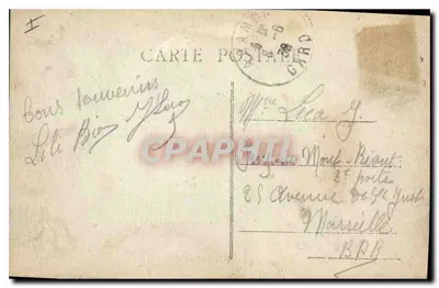 Avignon — Pałac Papieży i Katedra — Fotografia Combier Macon — Rewers