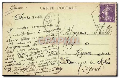 Awinion - Zamek obronny - Portal Avenue Jean-Jaurès — otwarty w 1883 roku pod nazwą portalu Napoleona — wydawca M. P. B. — Rewers