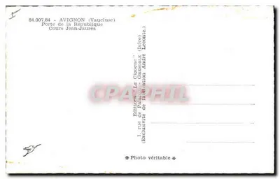 Cyganka — Brama Republiki, Awinion — Wydawnictwo André Leconte — Rewers
