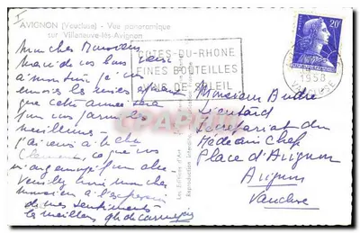 Avignon (Vaucluse) — Panoramiczny widok na Villeneuve-lès-Avignon — Wydawca: Les Éditeurs d'Art — Rewers
