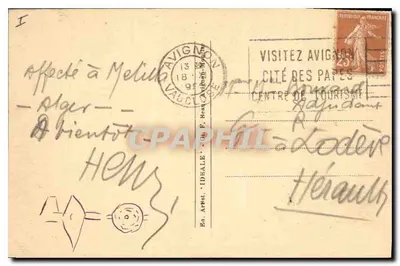 Avignon — Promenada Rocher des Doms — Basen z Cigani i Wenus z Lwami — Miste M.P.D. — Rewers