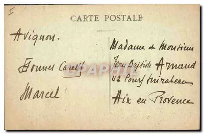 Avignon — Vista Geral — Editor não identificado, n° de série 1 — Verso