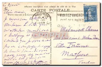Avignon — Pałac Papieski (Główna fasada) — Wydawnictwo Idealne, M.F.B. — Rewers