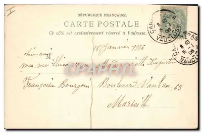 Wnętrze kościoła — Vaucluse — Maison Universelle, « Nouvelles Galeries » — Rewers