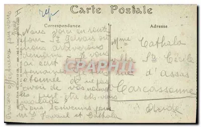 Avignon — O Rio Rhône e o Palácio dos Papas — editor Anciens Étab. Neutrin et Cie, n° 162 — Verso