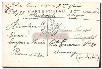 Avignon - O Ponte Suspensa — editor F. Fall, Provence, Avignon — n° 32 — Verso