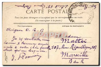 Avignon — Plac Świętego Martyna — wydawca L.V.R.C.1 — Rewers