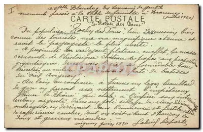 Avignon — Roche des Doms — A Vênus das Andorinhas — Edit. Prévot, Avignon — Verso