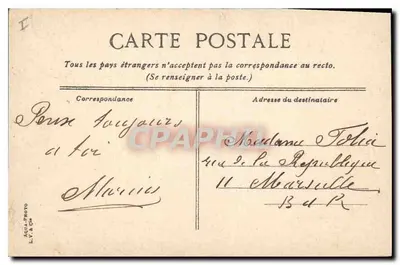 Avignon — Het Paleis der Paaven — uitgever Avignon, n° 25 — Achterkant
