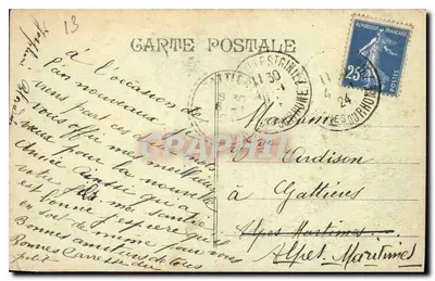 Marseille — Vue Générale sur N.-D. de la Garde — Verso
