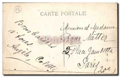 Marseille — O Palácio Longchamp — Editor não identificado — Verso