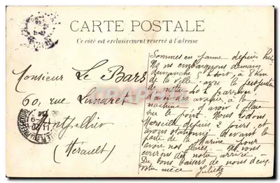 Cartolina d'epoca Marsiglia — La Cattedrale — Verso