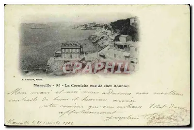 Marsylia - 55 - Widok na Corniche z domu Roubtion — E. Lacour, fot.