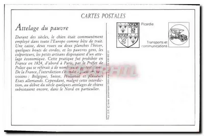 Lille — Atrelado de cães — Sociedade Francesa de Socorro aos Feridos Militares — Verso