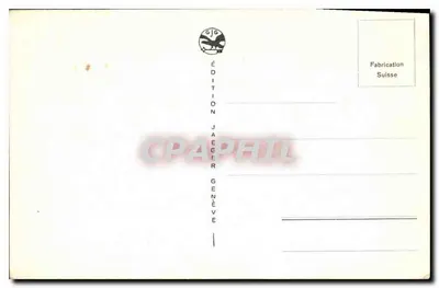 Genebra. A Baía, o Jato d'Água e o Monte Branco — Edição Jaeger Genebra, n° 6013 — Verso