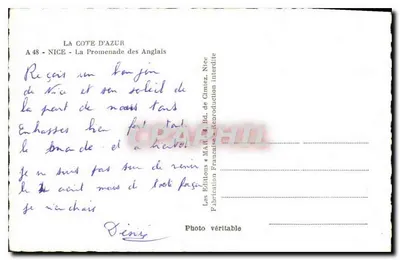 Nizza - De Promenade des Anglais — Uitgave MAR, Nizza — Achterkant