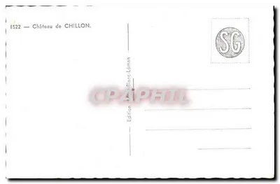 Zamek Chillon — Jezioro Leman — Wydawnictwo Blanc-Léman n°1522 — Rewers