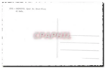 Ginebra — Quai du Mont-Blanc y puerto — n°2781 — Reverso