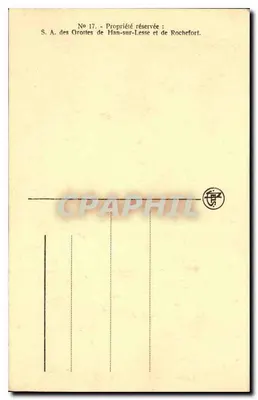 Grutas de Han — A Grande Draperie — editor MHS, n°17 — Verso