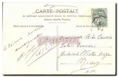 La Bourboule - Estabelecimento Choussy — Editor L. F. e V., Paris, n° 393, Cl. H. Chevillon — Verso