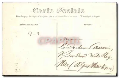 Dieppe — Widok plaży i kasyna — J. Foudroux, n° 384 — Rewers