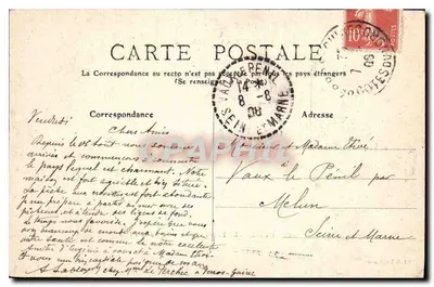 Perros-Guirec — El Faro y la Isla Bono, en las 7 Islas — Cl. de Lespinasse, n°1328 — Reverso