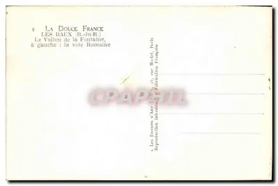 Les Baux (B.-du-R.) — Il Vallone della Fontana, vista romana — Yvon — Verso